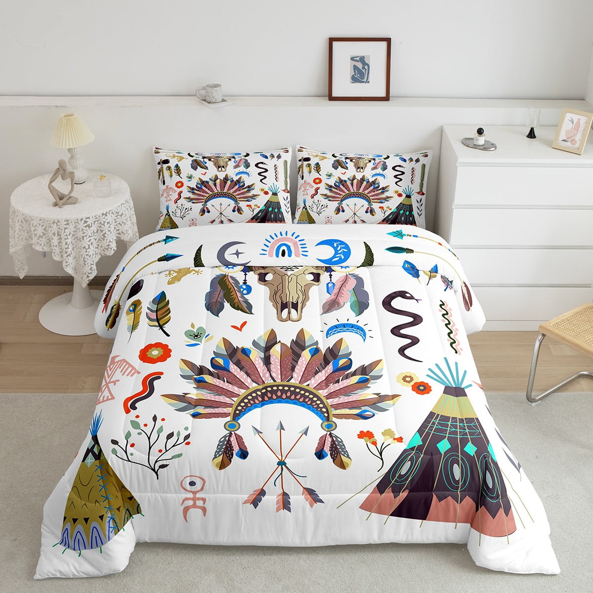 Tribal Fitted Bedding Set 3pcs