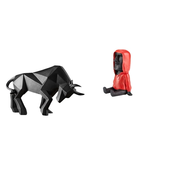 Bull Statue Moai Head Sculpture Collectible Figurine Resin Material for Office Desk Bookshelf Home Decor