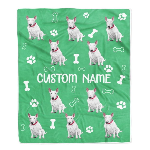 Bull Terrier Blanket for Dog Mother Mom Dog Father Dad Dog Lover for Women Men Boy Girl Bed Fleece Blanket, 30x40in Fleece Blanket