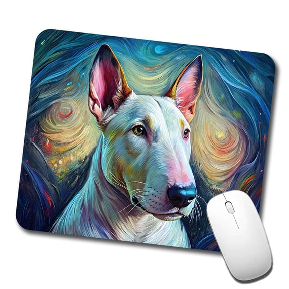 Bull Terrier Dog Expressionism Art Mouse Pad Low Profile Gaming Mat