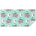 thumbnail image 1 of Bull Terrier Dog and Flower Florals Rectangle Tablecloth 60"x120",Waterproof Polyester Rectangle Table Cloth, Wipeable Spillproof Polyester Tablecloth for Dining, Camping, Indoor and Outdoor, 1 of 6