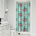 thumbnail image 1 of Bull Terrier Dog and Flower Florals Shower Curtain 36"x72" ,Bathroom Decorative Shower Curtains Set with 12 Hooks,Modern Waterproof Washable Shower Curtain, 1 of 6