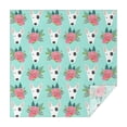 thumbnail image 1 of Bull Terrier Dog and Flower Florals Square Tablecloth,Waterproof Square Table Cover,Wipeable Spillproof Washable Table Cover for Home Kitchen Party Decor 42"X42"(107x107cm), 1 of 6