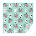 thumbnail image 1 of Bull Terrier Dog and Flower Florals Square Tablecloth,Waterproof Square Table Cover,Wipeable Spillproof Washable Table Cover for Home Kitchen Party Decor 52"x52"(132x132cm), 1 of 6
