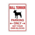 thumbnail image 1 of Bull Terrier Dog Parking Only Owner Novelty Aluminum Metal 8"x12" Sign, 1 of 1
