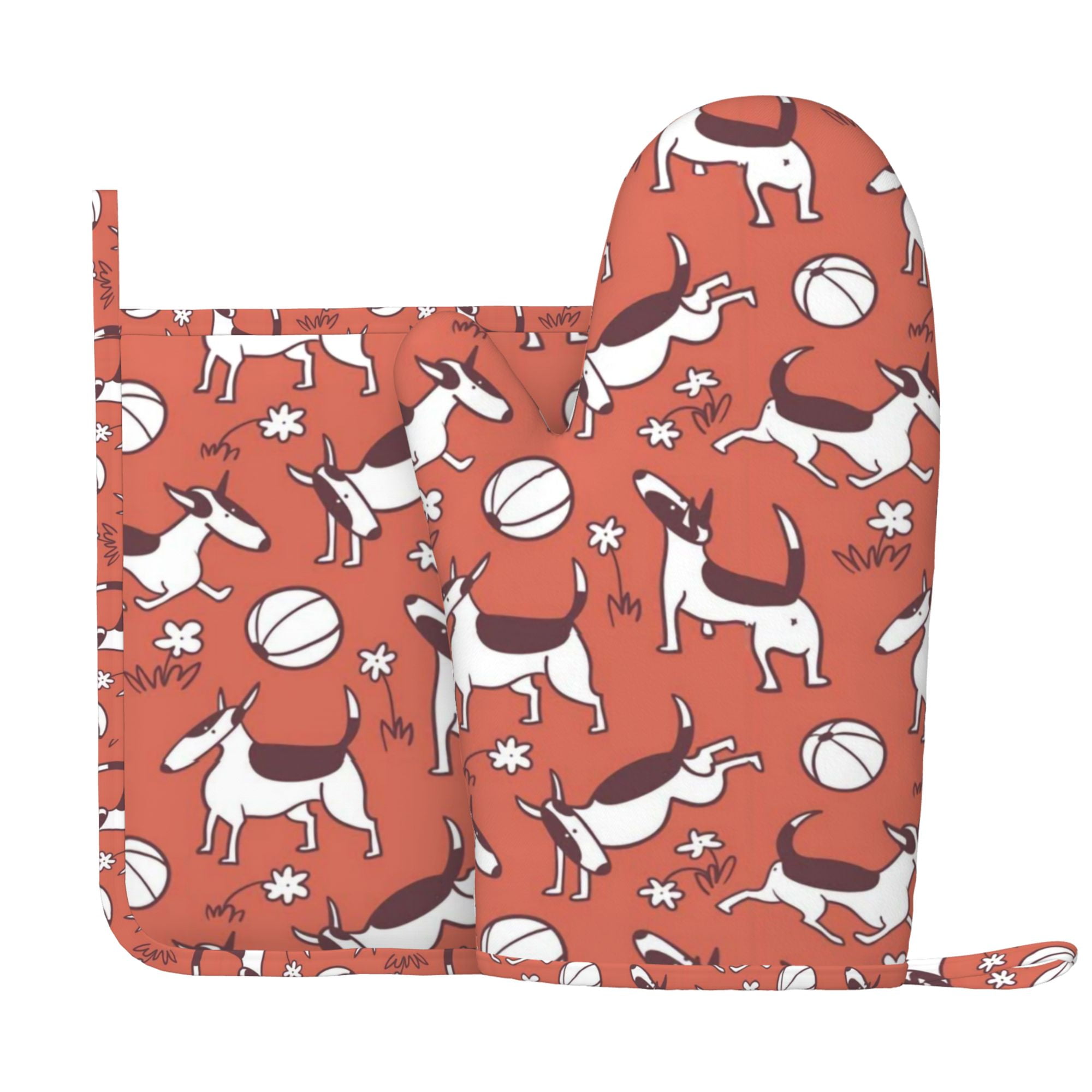 Caroline's Treasures Bull Terrier SS8542OVMT, guanto da forno in tessuto, multicolore : Caroline's Treasures