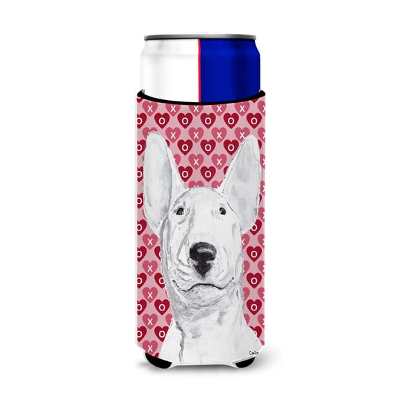 Bull Terrier Hearts and Love Ultra Hugger for slim cans