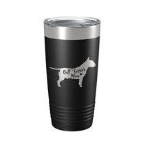 Bull Terrier Mom Tumbler Dog Travel Mug Gift Insulated Laser Engraved Coffee Cup 20 oz Black