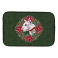 thumbnail image 1 of Bull Terrier Poinsetta Wreath Dish Drying Mat, 1 of 7