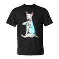 thumbnail image 1 of Bull Terrier Tattoos I Love Mom Sitting Mother's Day Graphic Tee Unisex Adult Cotton Casual Pet Lover Family Gift T-Shirt, Size M, Color Black, 1 of 3
