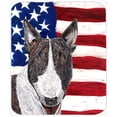 thumbnail image 1 of Bull Terrier USA American Flag Glass Cutting Board Large Size, 1 of 1
