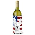 thumbnail image 1 of Bull Terrier USA American Flag Wine Bottle Beverage Insulator Beverage Insulator Hugger, 1 of 1