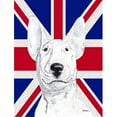 thumbnail image 1 of Bull Terrier With English Union Jack British Flag Flag Canvas House Size, 1 of 1