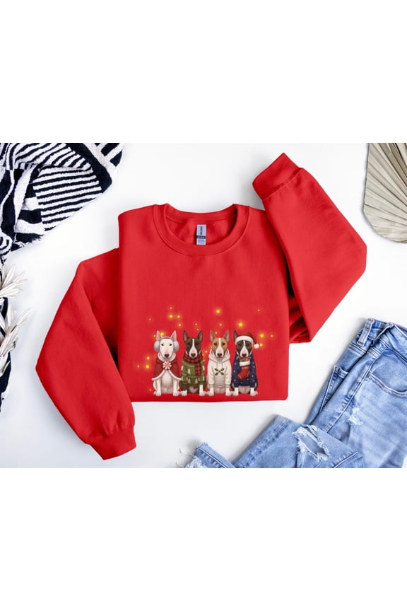 Bull Terrier season Sweatshirt, season Dog Lover Shirt, Festive Dog Shirt, Bullie, Winter Pet Sweater, season Sweater, F7208 All Size S-5Xl