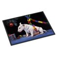 thumbnail image 1 of Bull Terrier under the Christmas Tree Door Mat, 1 of 4