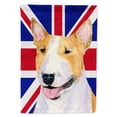 thumbnail image 1 of Bull Terrier with English Union Jack British Flag Garden Flag, 1 of 2