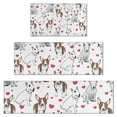 thumbnail image 1 of Bull Terriers and Hearts Kitchen Rugs Sets Of 3,Kitchen Runner Rugs Non Skid Washable,Decorative Kitchen Floor Mats for Kitchen,Sink,Laundry,17"x30"+ 17"x47" + 17"x59", 1 of 6