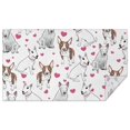 thumbnail image 1 of Bull Terriers and Hearts Rectangle Tablecloth 60"x102",Waterproof Polyester Rectangle Table Cloth, Wipeable Spillproof Polyester Tablecloth for Dining, Camping, Indoor and Outdoor, 1 of 6