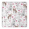 thumbnail image 1 of Bull Terriers and Hearts Square Fitted Tablecloth with Elastic Edge,Square Table Cover,Washable Elastic Table Cover for Home Kitchen Party Decor 36"x36", 1 of 6