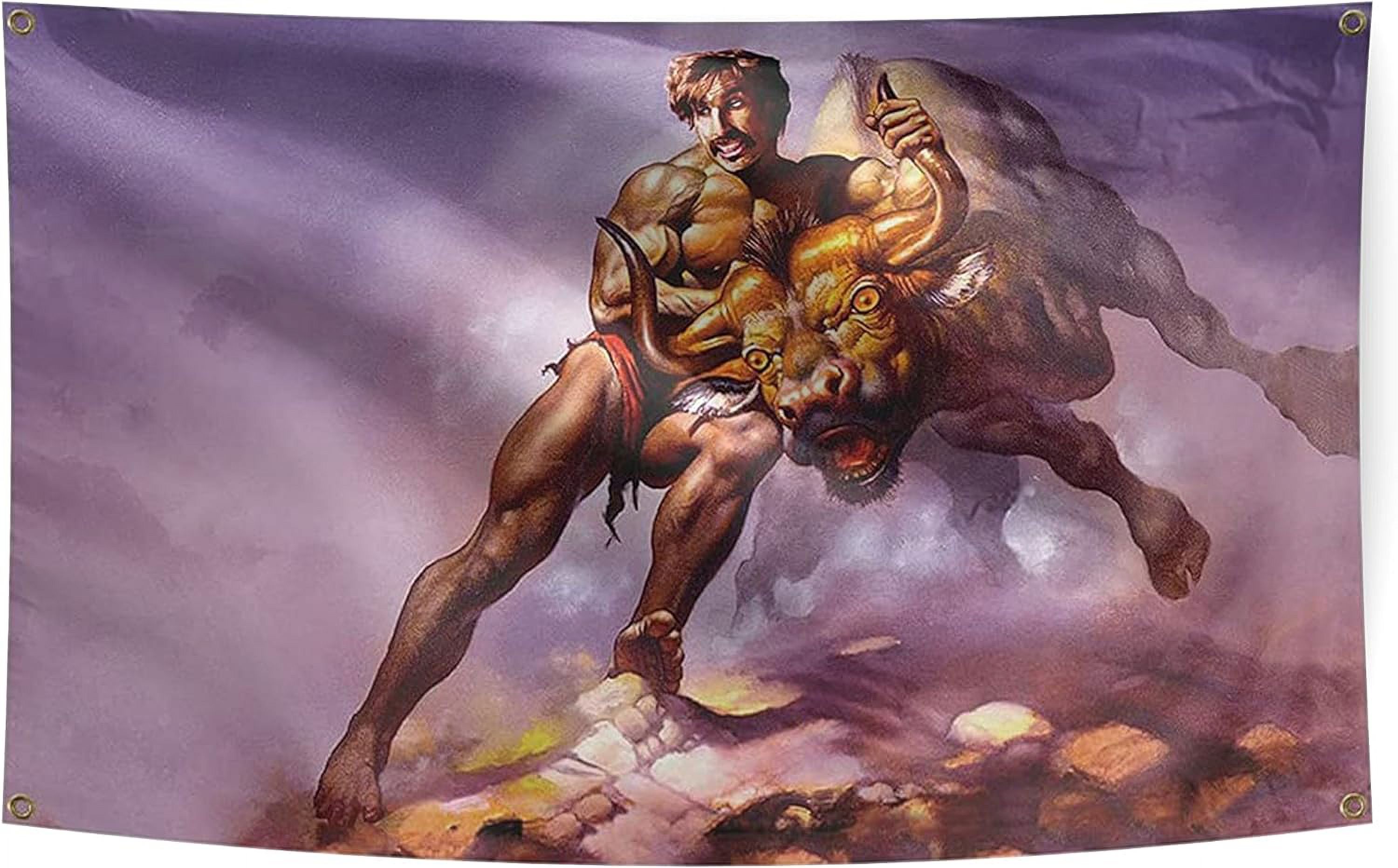 Bull by The Horns Dodgeball White Goodman FLAG 3X5 FT Fun Poster