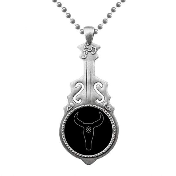 Bull Totem Geometry Pattern Pendant Jewelry Music Guitar Torque Hangtag
