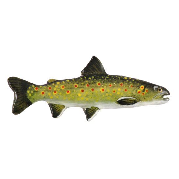 Bull Trout Pin, FP024, Hand Painted 2” Fish Lapel Pin, Hat, Pins, Brooch, Brooches, Jewelry, Gift, 100% Handmade in the USA, 200 Fish Designs Available