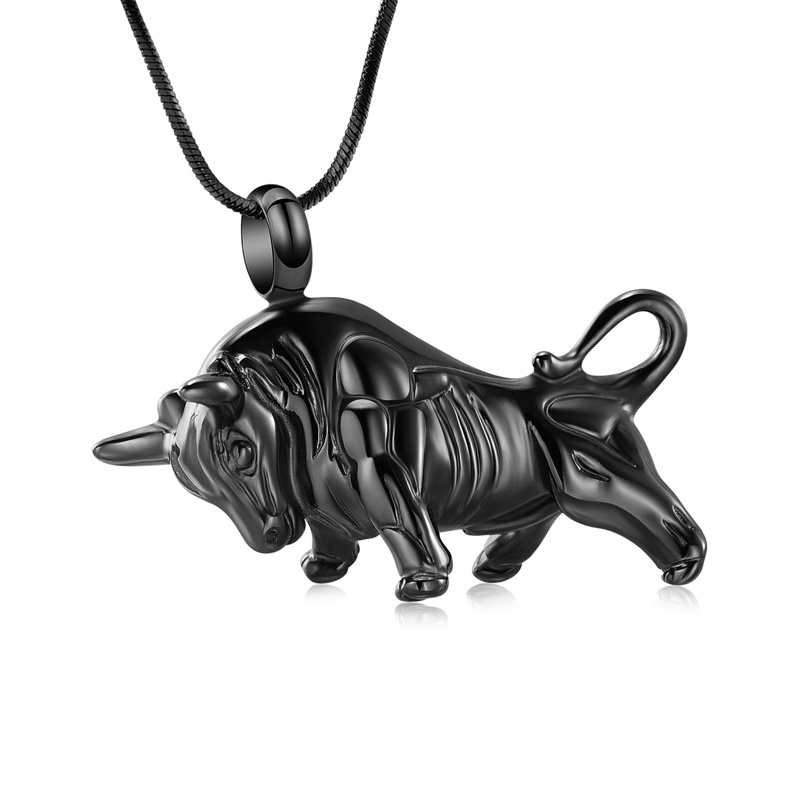 Bull Urn Pendant Memory Necklace for Cremation Ashes Holder Memorial ...
