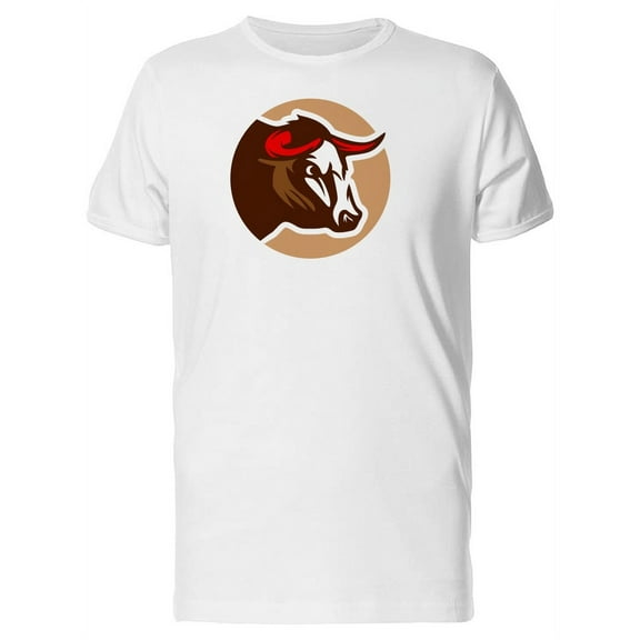 Bull With Red Horns In A Circle T-Shirt Men -Image by Shutterstock, Male 3X-Large