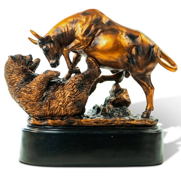 Bull and Bear Statue, Wall Street Bull Statue, Stock Market Gifts for Men, Gifts