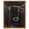 thumbnail image 1 of Bull on Black Canvas Print Farmhouse Art by Art Remedy, Gold Frame, 24 x 30, 1 of 6
