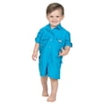 thumbnail image 1 of BullRed Baby Vented One Piece Fishing Shortall Romper w/ Snap Closure (6 Solid Colors), 1 of 2