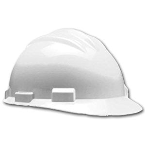 Bullard 61WHR Standard Series Cap Style Hard Hat, 4 Point Suspension Ratchet, Cotton Brow Pad, White, One Size