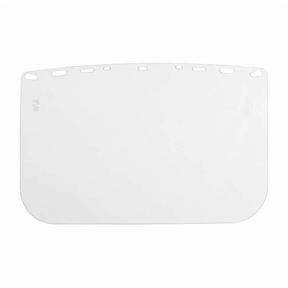 Face Shield Visor, Clear Visor, 10 in Height, Uncoated Lens 1040