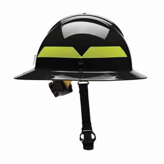Bullard Fire Helmet,Black,Thermoplastic FHBKR