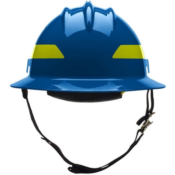 Bullard Full Brim Wildland Helmet With Ratchet, Blue.