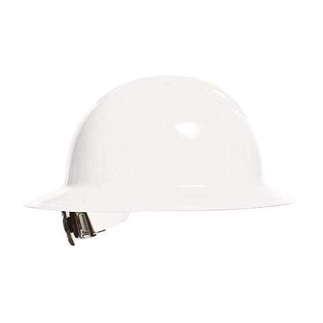 Full Brim Hard Hat, Classic, Type 1, Class E, Ratchet (6-Point), White 33WHR