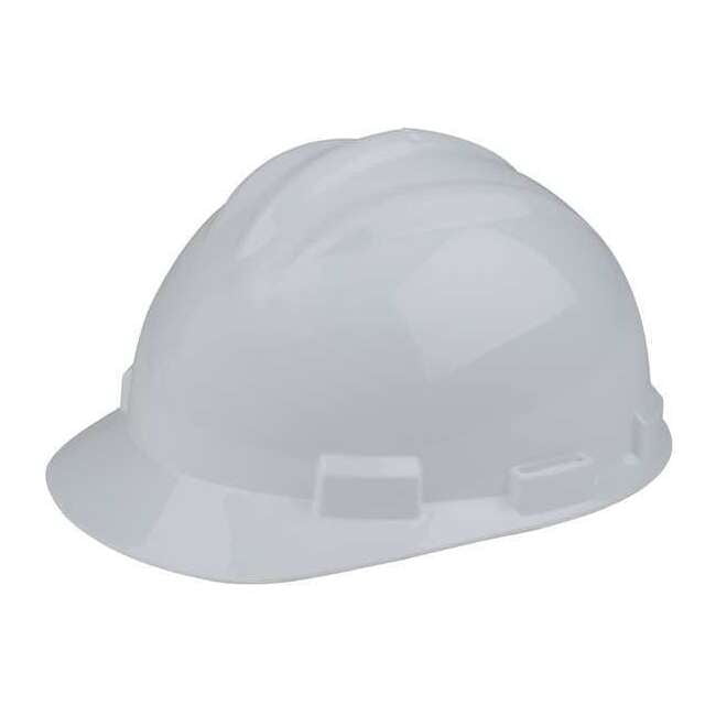 Hard Hat, S61, Polyethylene, 4 Point Ratchet, Type 1, Class E, White 61WHR