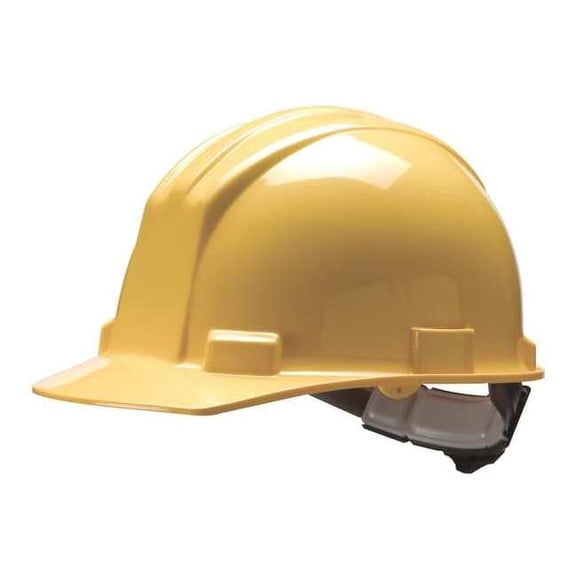 Hard Hat, S61, Polyethylene, 4 Point Ratchet, Type 1, Class E, Yellow