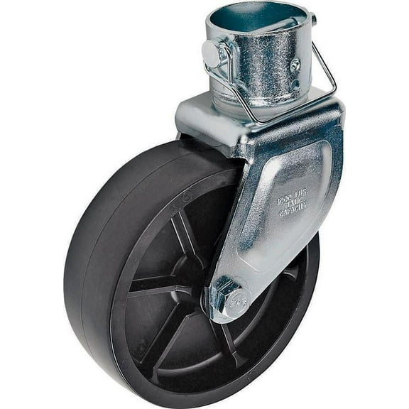 Bulldog 500245 Removable Caster with 6" Wheel & Pin/Clip for A-Frame Round Jack