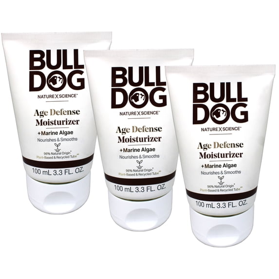 Bulldog Age Moisturizer Skin Defense w/ Rosemary & Vitamin E, 3.3oz, 3-Pack