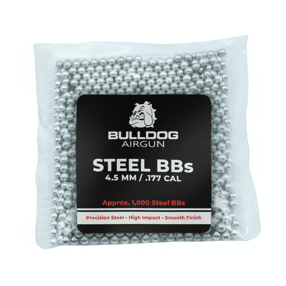 Bulldog Airgun 4.5mm (.177 Caliber) Steel BBs, Approx. 1000 Count