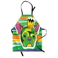 thumbnail image 1 of Bulldog Apron Green French Bulldog Head with a Crown on Colorful Grunge Brushstrokes Art Print, Unisex Kitchen Bib Apron with Adjustable Neck for Cooking Baking Gardening, Multicolor, by Ambesonne, 1 of 3