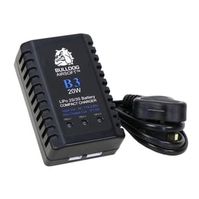 Bulldog B3 20W Li-Po Battery 2S 3S Smart Compact Balance Charger Black