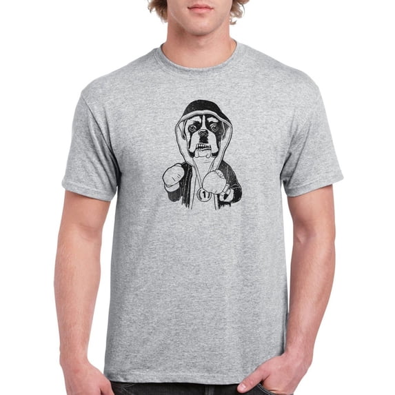 Bulldog Boxer T-Shirt Men -Smartprints Designs, Male Medium