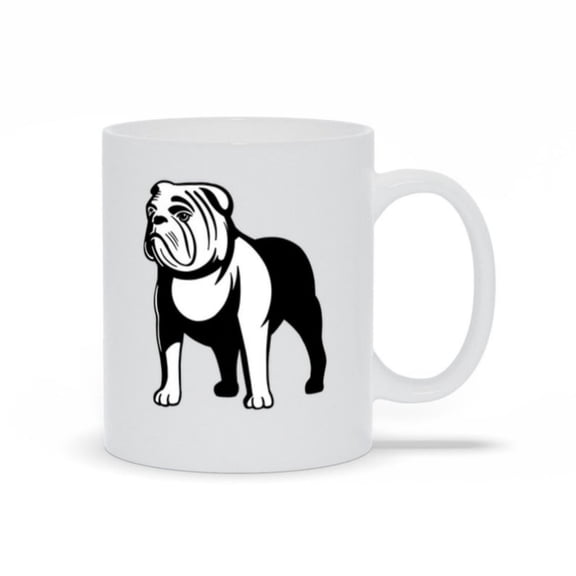 Bulldog Coffee Mug English Bulldog Silhouette, Dog Lover Gift.