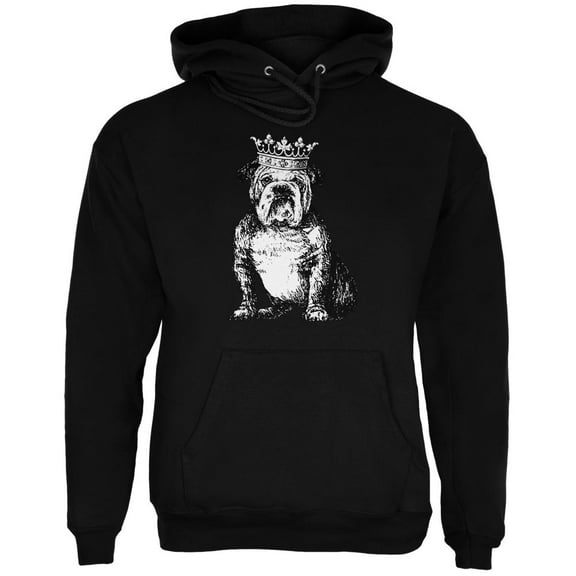 Bulldog Crown Mens Hoodie Black MD