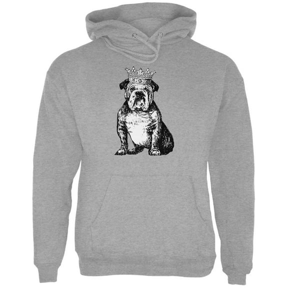 Bulldog Crown Mens Hoodie Storm Grey LG