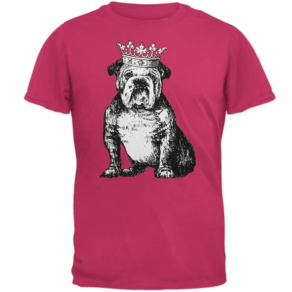 Bulldog Crown Mens T Shirt Pink X-LG