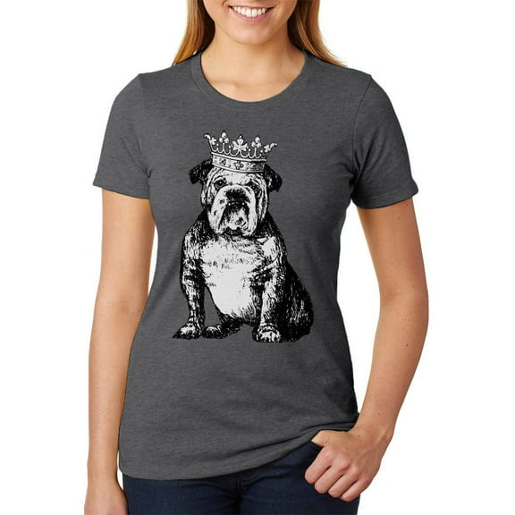 Bulldog Crown Womens Heather T Shirt Deep Heather X-LG