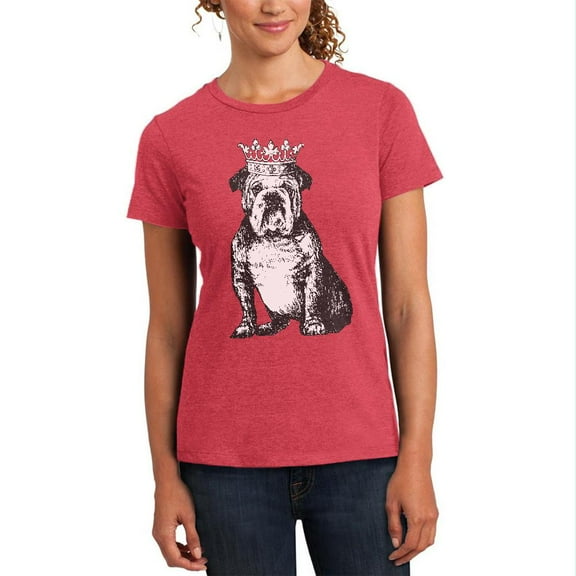 Bulldog Crown Womens Soft Heather T Shirt Heathered Watermelon X-LG